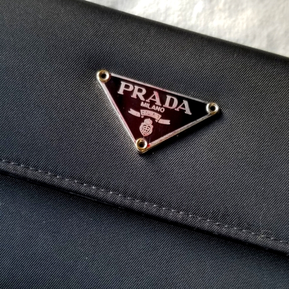 Prada "Tessuto" Nylon and Leather, Trifold Wallet - Picture 2 of 11